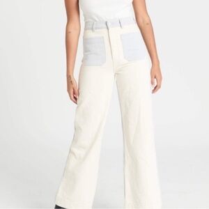 ROLLA's Stylish Cream and Grayish blue  Wide-Leg Pants size 26